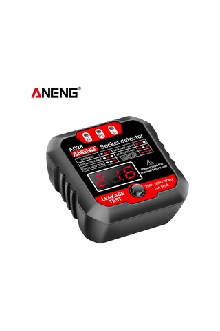 Lemestar Aneng Ac28 Siyah Amerikan Standart Soket Testeri - Polarity, Zero Fire Ground Kontrolü Ve Akıntı Tespiti İle Elektrik Güvenliği