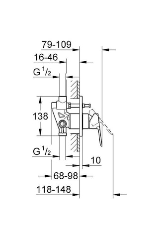 Grohe Bauedge Ankastre Banyo Duş Bataryası - 29039000