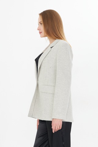 Simli Blazer Ceket Gri