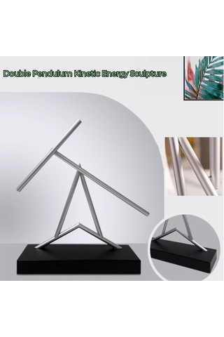 Kaos Sarkaç Pilli Newton Denge Beşiği Metalik