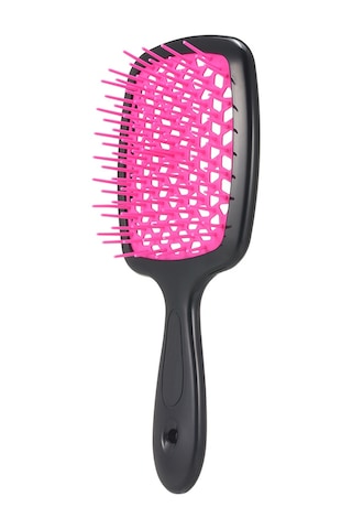 Vkemall Kuru Islak Kullanım Saç Testeresi - Dürtme Ve Statikten Koruma, Saç Düzleştirme İle Masaj Özelliği, Koyu Pembe