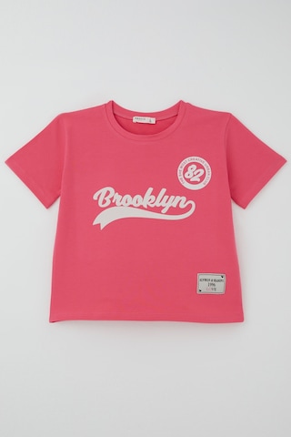 Breeze Kız Çocuk Pantolonlu Takım Brooklyn Yazı Baskılı Bağcıklı 8-14 Yaş, Fuşya