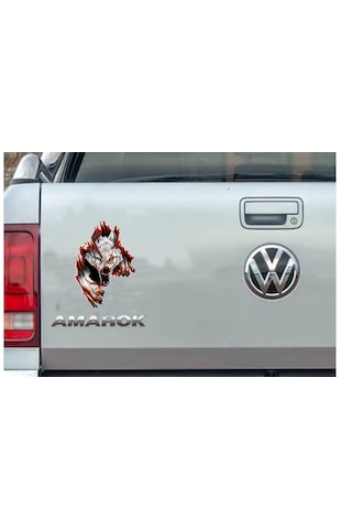 Kurt Bozkurt Sticker - Araba Oto Motosiklet Karavan Sticker - 00004 15x10 Cm