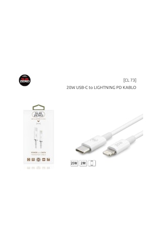 Subzero CL73 USB-C TO Lightnin 20 W PD Kablo 2 M