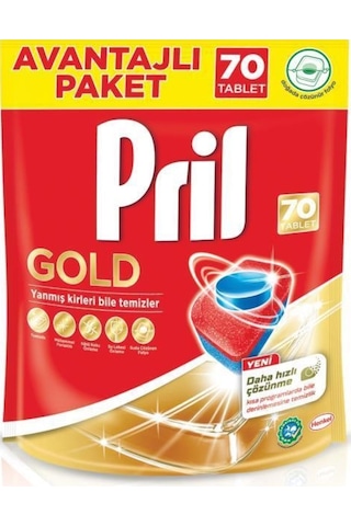 Pril Gold Bulaşık Makinesi Deterjanı 4 x 70 Tablet