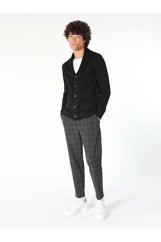 Colin's Slim Fit Düğmeli Siyah Erkek Hırka CL1059692_Q1.V2_BLK