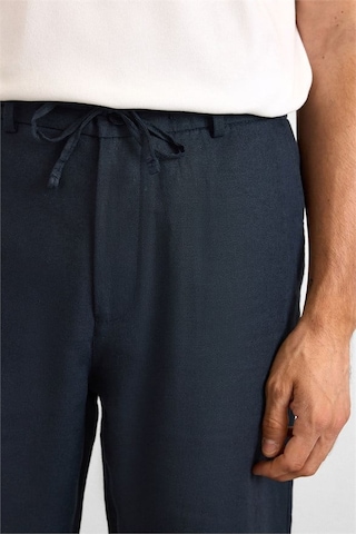 Süvari Lacivert Regular Düz Twill Yarım Lastikli Şort Spn2020500045-m09