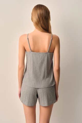 Suwen Dora Pamuklu Atlet Şort Pijama Takımı Sh26634667051 Gri Melanj