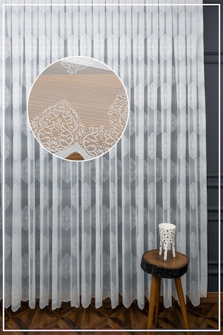 Evdepo Home Damask Kullanıma Hazır Tül Perde (546640830)