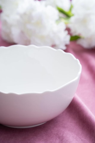 Nirvana Yuvarlak Kase - 20 Cm beyaz