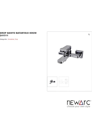 Newarc Drop 241511 Banyo Bataryası Krom