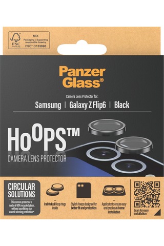 Hoops Samsung Uyumlu Galaxy Z Flip6 Siyah Kamera Lens Koruyucu