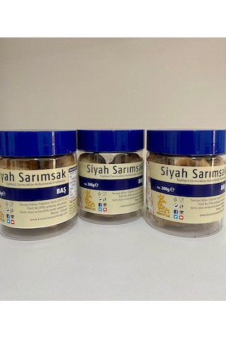 Siyah Sarımsak Baş 200 Gr Pet Kavanoz X 3 Adet