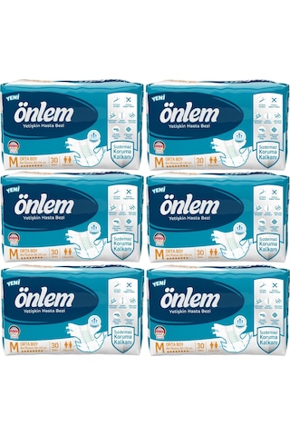 Önlem Hasta Bezi Bel Bantlı Tekstil Yüzey Medium Orta 180 Adet