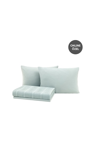 Yataş Liona Tek Kişilik %100 Pamuk Pike Takımı - Adaçayı