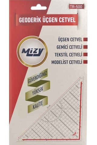 Geoderik Üçgen Cetvel / TR-500 Şeffaf