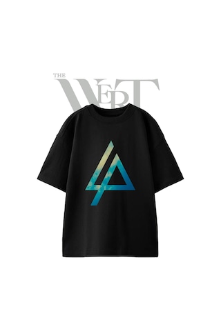 Thewert Linkin Park 1 Tasarım Baskılı Ünisex Siyah Oversize T-shirt