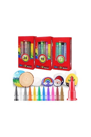 Valkyrie Leto Akrilik 12 Adet Marker Kalem Seti