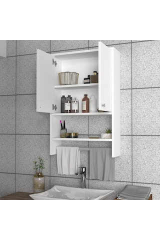 Dekorister Vira Banyo Dolabı Beyaz Çok Renkli