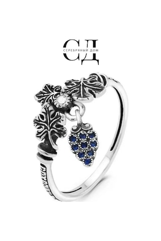 Serebranyj Dom 925 Ayar Gümüş "kurtar Ve Koru" Doğrudan Dini Yüzük 25773455 Gri