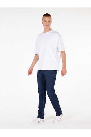 Colins 044 Karl Normal Kesim Düşük Bel Düz Paça Koyu Mavi Erkek Pantolon Cl1071251 Denim