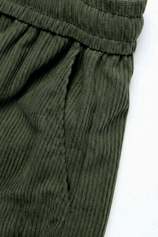 Genius Store Genıus Erkek Pantolon Fitilli Kadife Bol Paça Oversize Pantolon Haki