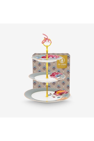 Mavi Porselen Kek Standı 26,5 Cm