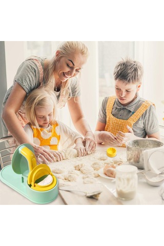 Honmex 3'lü 1 Hamur Ve Manti Oluşturucu, Ev Ve Restoran Mutfak Aleti, Pp Malzeme, Zaman Tasarruflu, Kolay Kullanım, Yeşil Açık Yeşil