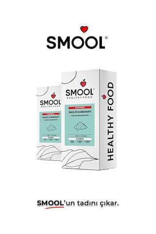 Smool İngiliz Karbonatı 2x1000 Gr Içilebilir Katkısız Yenilebilir Gıda Tipi Food Grade 2 Li Set