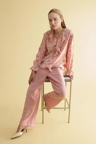 Defacto Desenli Uzun Kollu Bluz G8784ax26smpn111 Pembe-pn111