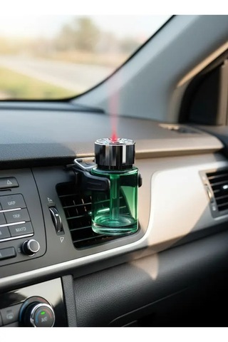 Şarjlı Araç İçi Parfüm Difüzörü Kokulu Hava Nemlendirici 160 Ml Humudifier Yıldız Tavan Lazer Yeşil