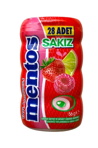Mentos Kırmızı Meyve Misket Limonlu Draje Sakız 56 G 6 Adet