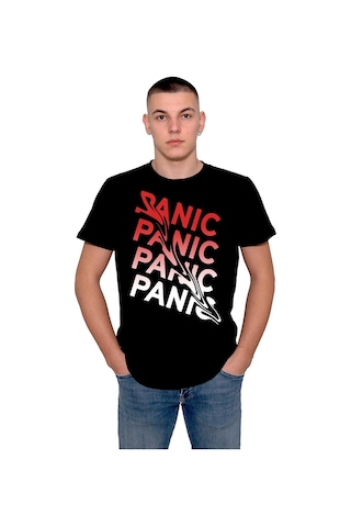 Panic Don't Panic Panik Yok Tişört Unisex T-shirt 001