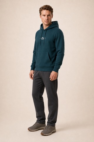 Redline Thenk Yeni Sezon Erkek Regular Fit Kapüşonlu Sweatshirt Nefti