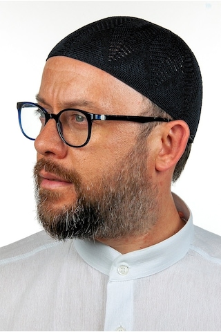 Berra Çelik Örme Dantel Namaz Takkesi Lacivert 1 Adet