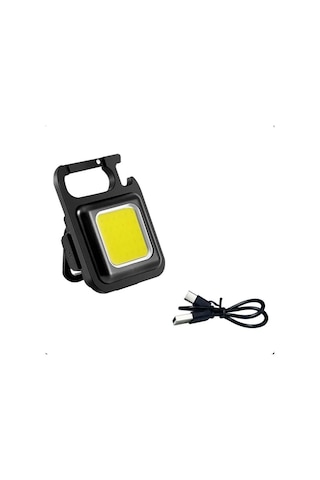 Led Işıklı Flash Özellikli 4 Modlu Anahtarlık El Feneri Beyaz