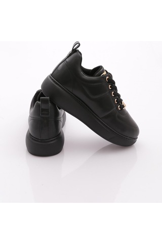 Dgn B1009 Kadin Aksesuarli Sneakers Ayakkabi Siyah