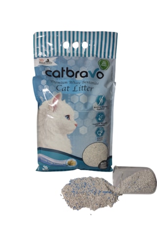 Catbravo Doğal Bentonite- Süper Topaklanan Marsilya Sabun Kokulu Kedi Kumu 10 Lt