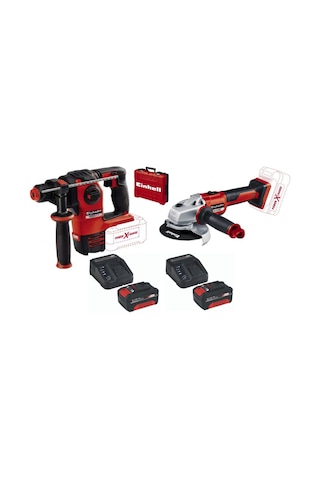 Einhell Herocco Kırıcı Axxio Avuç Taşlama 2 x 4.Ah Starter Kit Akü ve Şarj Ünitesi