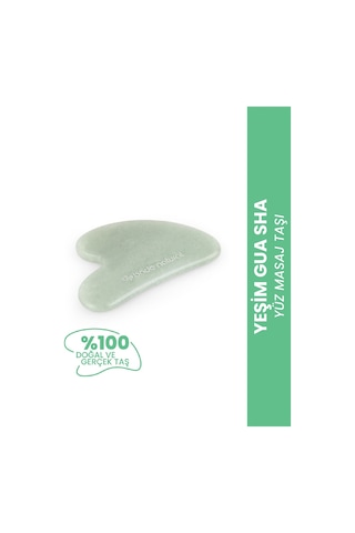 Bade Natural Gerçek Yeşim Gua Sha Yüz Masaj Taşı
