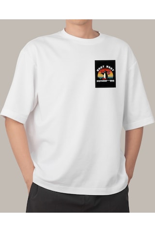 Grooh'dan Pinokyo'yatasarımlı Baskılı T-shirt Beyaz