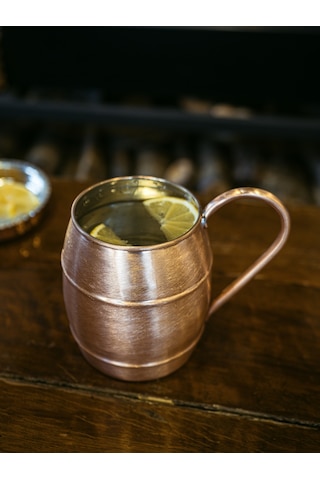 Bakır Bardak Fıçı Model 2'li Mat Bakır Renk