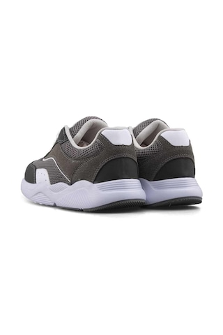 Tarzbu Mega Ortapedik Gri Renk Fileli Bağcıklı Günlük Ayakkabı Sneakers Gri