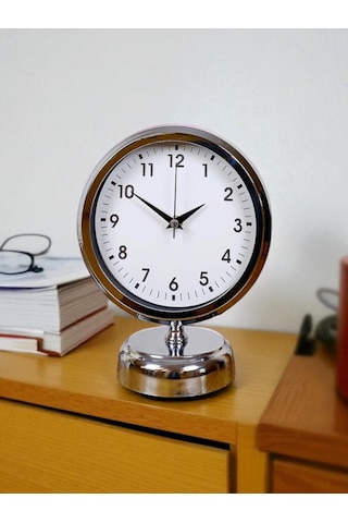 Noble Time 25 X 20 Cm Metal Krom Masa Saati Renkli