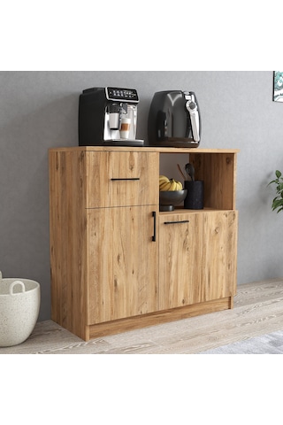 Tanmob Mtd0302 İnci 90 Cm Kapaklı Çekmeceli Alt Mutfak Dolabı Çam Çam