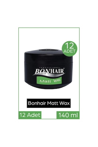 Bonhair Profesyonel Matt Wax 12 x 140 ML