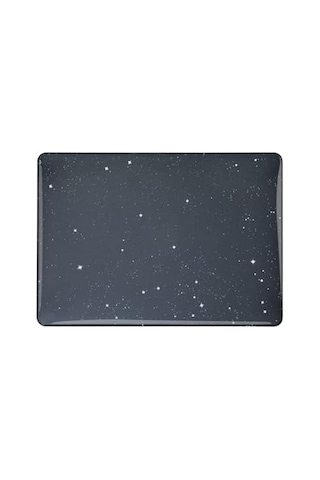 Macbook Air 13.6 İnç Simli Kristal Parlak Kılıf A2681 A3113 A3240 A3449 M2 M3 M4 M5 Uyumlu Sert Kapak Hard Case Siyah
