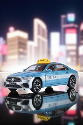 95378 Sesli Ve Işıklı Çek Bırak Kapıları Açılan Oyuncak Taxi Bir Adettir