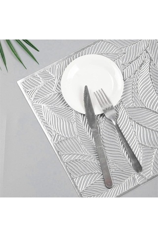 Flybuy Adet Dikdörtgen Yapraklı Yalıtımlı Amerikan Servisi, A-gümüş, 45x30cm, Yalıtım Ve Temizlik İçin Mükemmel Gümüş