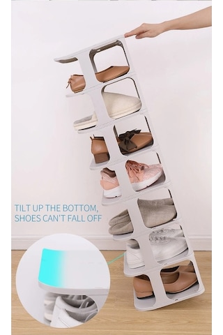 5 Katlı Pratik Ayakkabılık - Ayakkabı Rafı 5361 Çok Renkli